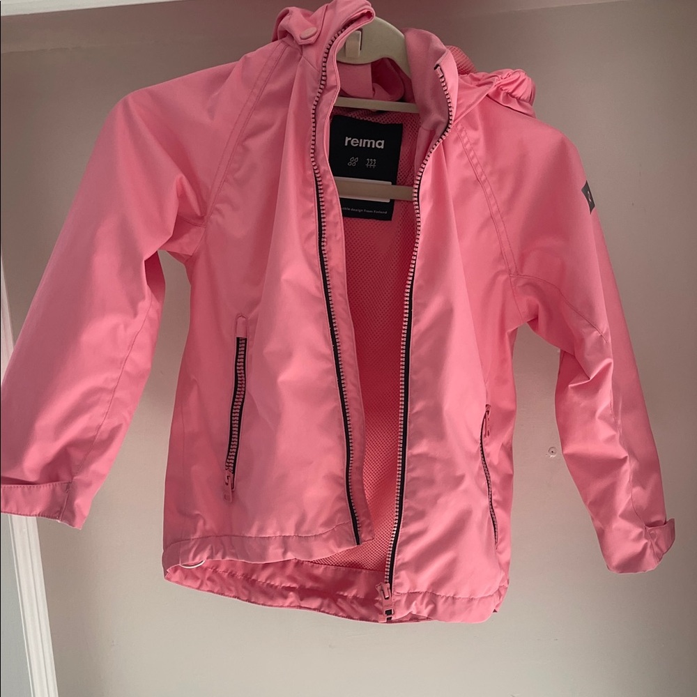 Reima Soutu Kids Pink Rain Jacket size 6